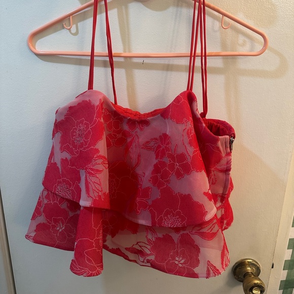 Red Ruffle Top - Picture 2 of 6